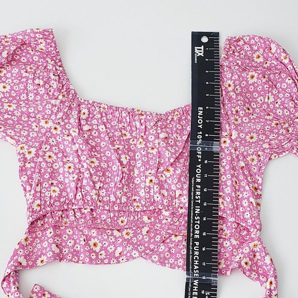 DEREK HEART Peasant Tie Top - Picture 8 of 11